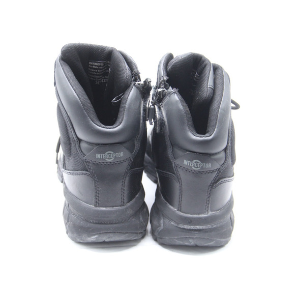 Interceptor Tactical Boots Mens Size 9 Black Leather Slip Resist Side Zip main image 7